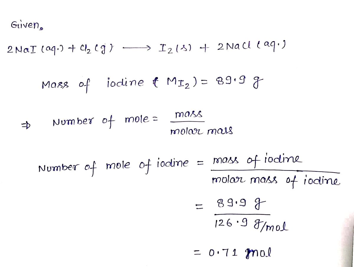 Chemistry homework question answer, step 1, image 1